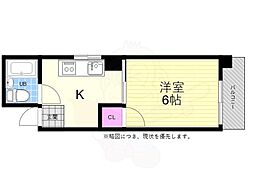 イアーザ舟入中町 1Kの間取図画像
