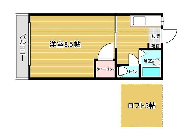コートビレッジC 202｜福岡県飯塚市横田(賃貸アパート1K・2階・20.50㎡)の写真 その2