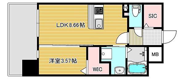 リファレンス六本松ビル 301｜福岡県福岡市中央区谷1丁目(賃貸マンション1LDK・3階・32.76㎡)の写真 その2