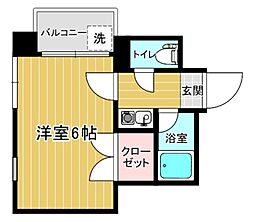 フタバ春日ビル 1Kの間取図画像