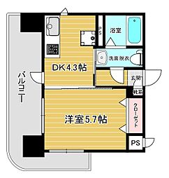 リファレンス祇園 1DKの間取図画像
