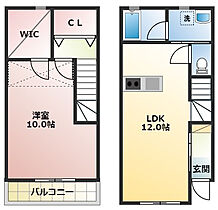 シャルムエステート A ｜ 静岡県磐田市今之浦１丁目（賃貸テラスハウス1LDK・1階・59.98㎡） その2