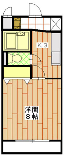 ソーカル 201｜静岡県浜松市中央区安松町(賃貸アパート1K・2階・25.92㎡)の写真 その2