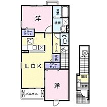 サニースクエアIII 201 ｜ 静岡県磐田市上大之郷（賃貸アパート2LDK・2階・58.86㎡） その2