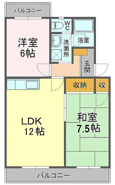 サンセットストリート 407｜静岡県磐田市国府台(賃貸マンション2LDK・4階・53.28㎡)の写真 その2