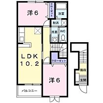 マックス　ビューティー　Ｂ 202 ｜ 静岡県袋井市春岡（賃貸アパート2LDK・2階・57.22㎡） その2