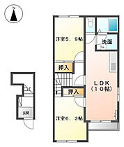 ミルキーベル 202 ｜ 静岡県袋井市春岡（賃貸アパート2LDK・2階・53.78㎡） その2