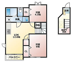 すずらん 2LDKの間取図画像
