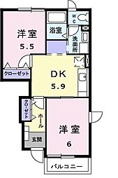 間取図画像 2DK