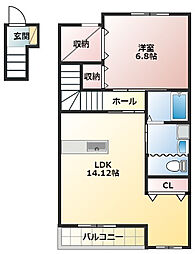 間取図画像 1LDK