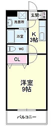 エストゥディオ 1Kの間取図画像