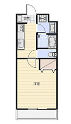 ミルフィーユ 1Kの間取図画像