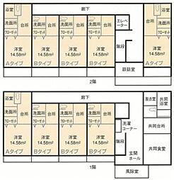 湧泉荘 1DKの間取図画像