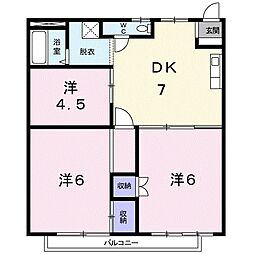 ハイツHIRO 3DKの間取図画像