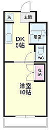 リゴレット 1DKの間取図画像