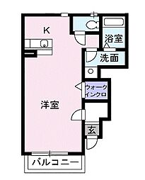 FKHa ワンルームの間取図画像