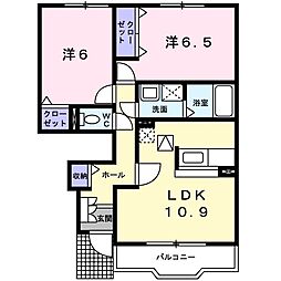 アンダンテ 2LDKの間取図画像