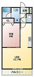 Sky 1LDKの間取図画像