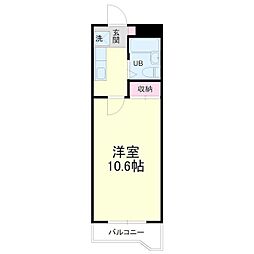 グレイス第1マンション ワンルームの間取図画像