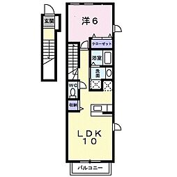 サニースクエア1 1LDKの間取図画像