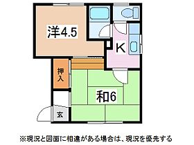 長野県松本市庄内２丁目（賃貸アパート2K・1階・36.30㎡） その2