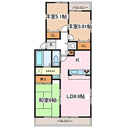 間取図画像 3LDK
