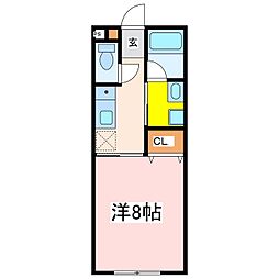 IL CUORE 1Kの間取図画像