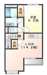 イーストヒルズ 1LDKの間取図画像