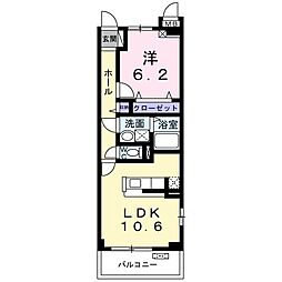 サニープレイス庄内 1LDKの間取図画像