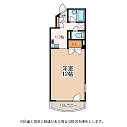 YMマンション ワンルームの間取図画像