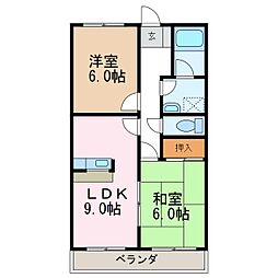 ウエストサイドレジデンスYamashichi 2LDKの間取図画像