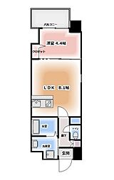 アンピールメゾン天神北 1LDKの間取図画像