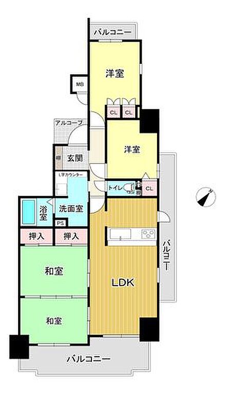 家族が増えても安心の4LDK♪