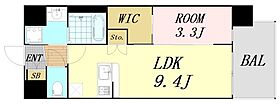 大阪府吹田市江坂町1丁目（賃貸マンション1LDK・2階・33.49㎡） その2