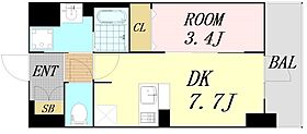 大阪府大阪市浪速区稲荷1丁目（賃貸マンション1DK・6階・28.47㎡） その2