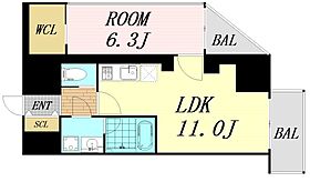 大阪府大阪市中央区農人橋3丁目（賃貸マンション1LDK・3階・43.16㎡） その2