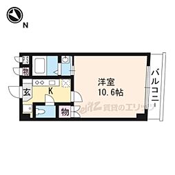 アフロディテ 6階1Kの間取り