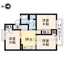 セジュール堀井 3DKの間取図画像