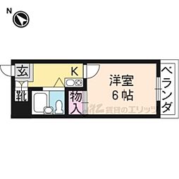 コーポ朝倉 1Kの間取図画像