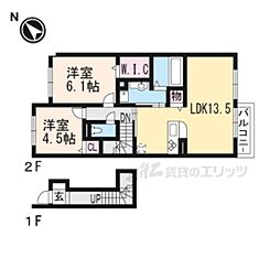 セジュール623 2LDKの間取図画像