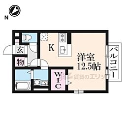 DFREa風花 ワンルームの間取図画像