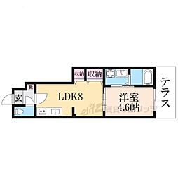 (仮)草津市草津3丁目新築アパート 1LDKの間取図画像