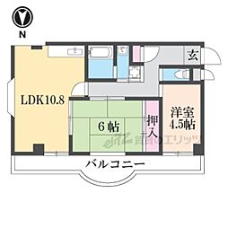 サン・リバージュ 2DKの間取図画像
