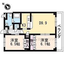 エル・アールK 2LDKの間取図画像