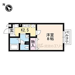 ティアラルームユキ 1Kの間取図画像