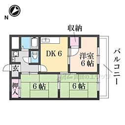 アルテミスビル 3DKの間取図画像