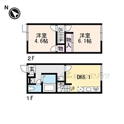 レオパレスエスポワール 2DKの間取図画像