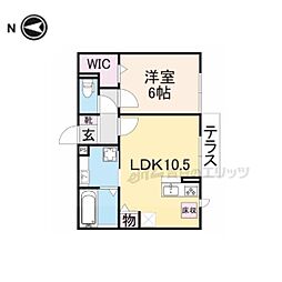 ヴィラシャルマン 1LDKの間取図画像