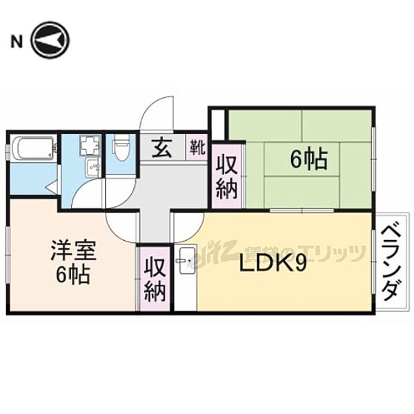 東英ハイツ参番館 203｜滋賀県長浜市八幡東町(賃貸アパート2LDK・2階・55.04㎡)の写真 その2