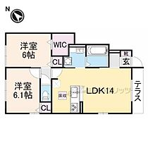 滋賀県彦根市平田町（賃貸アパート2LDK・1階・59.43㎡） その2